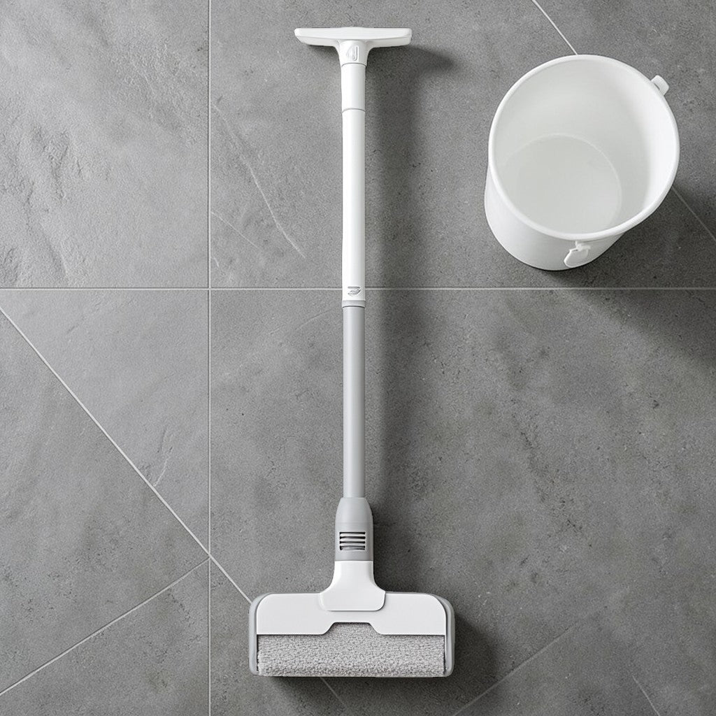 Stano Squeeze Mop - Hands-Free Self-Wringing System - Professional Grade Floor Cleaning - For Wet & Dry Use - Space Saving Foldable Design