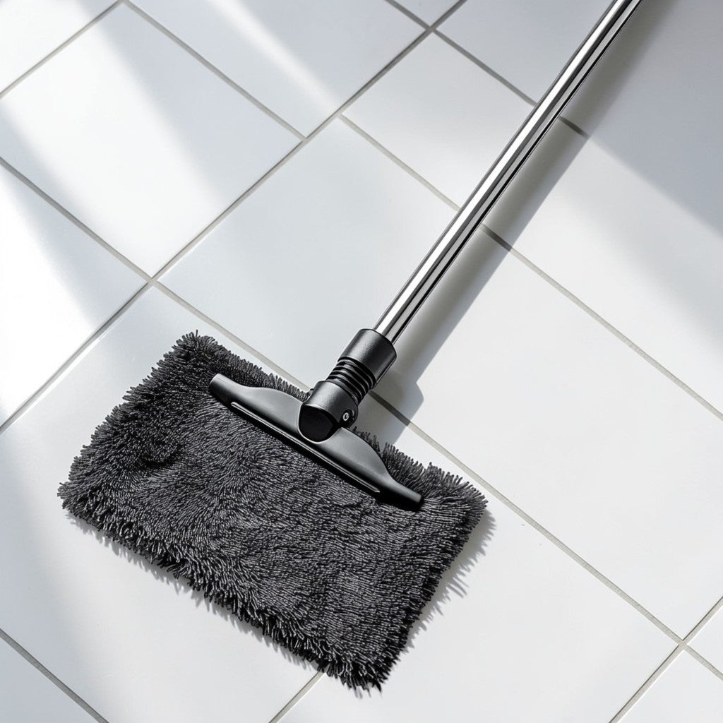 Stano Flat Mop - 360° Swivel Stainless Steel Handle - Professional Grade Microfiber Floor Cleaner - For Hardwood & Tile - Set of 3 Pads